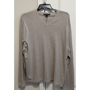 Michael Kors Men's Sweater Oatmeal Melange XXLarge NWT Beige V Neck